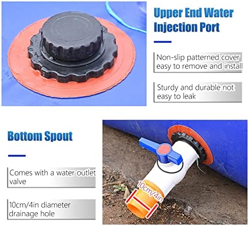 Emergency Water Storage Tank for Truck RV Van - 1000L Blue Plastic Camping Water Container, Durable Water Cistern for Campervan & Pickup Truck, Ideal for Outdoor Adventures