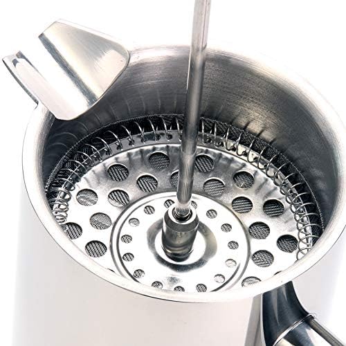 Coffee Press Coffee Tea Maker Stainless Steel Coffee Pot Double Wall Vacuum Isnulated Portable Glass Tea Brewer with Filter Pots(800ml)