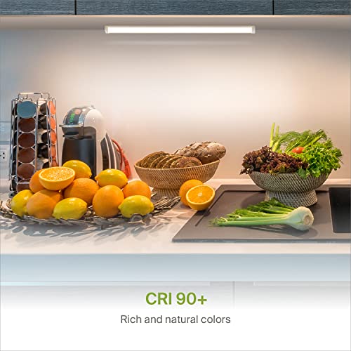 Image of ASD LED Under Cabinet Lighting, 24 inch 12W 822 LM, Dimmable Hardwired Under Cabinet Lights for Kitchen, 3000K /4000K /5000K, Under Counter Light Fixtures, ETL, White