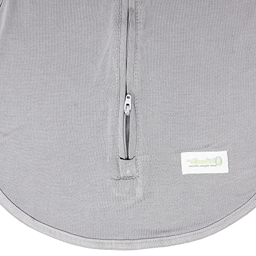 Image of Woombie Eucalyptus Leaf Tencel Sweaddling Blanket - Ultra Soft, Soothing Eucalyptus Fiber Baby Swaddle - Wearable Baby Blanket - Dreamy Gray, 5-13lbs