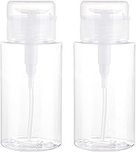2 x 200 ml Empty Pump Bottles, Baby Changing Water Dispenser Pumps, Transparent Vacuum Pump for Makeup Remover and Cleansing Remover
