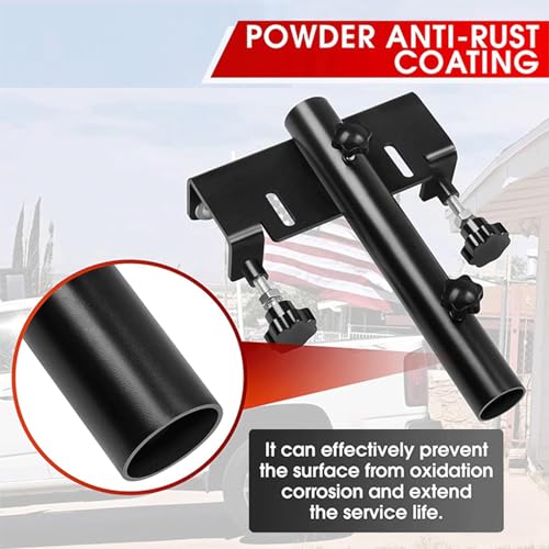Matériel de fixation robuste pour support de remorque et mât de drapeau en acier de 26,67 cm - 7