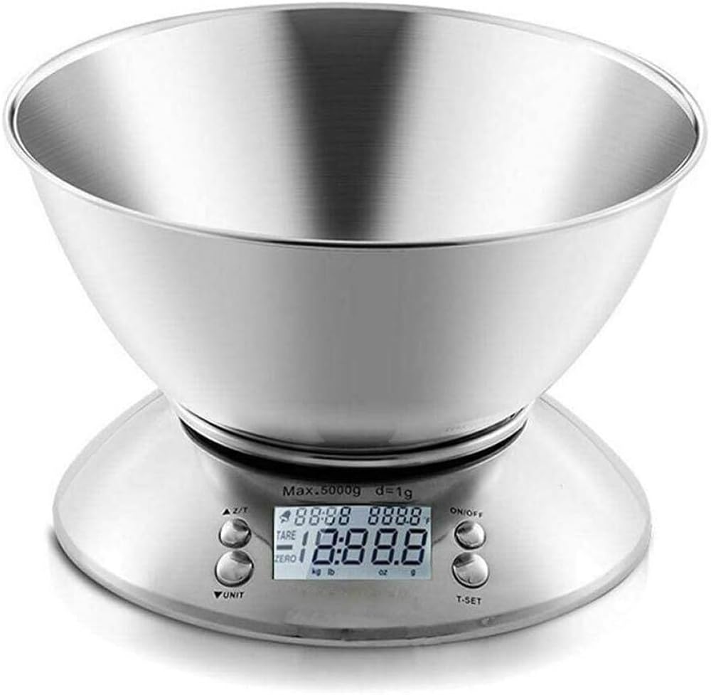 Kitchen Food Scale Stainless Steel Electronic Balance with Bowl Cooking Tools Prec Digital