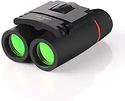 Binóculos para adultos e crianças, binóculos compactos e portáteis de alta potência, para observação de pássaros, navio de cruzeiro, viagens, itens essenciais de caça (preto, 8 × 21)