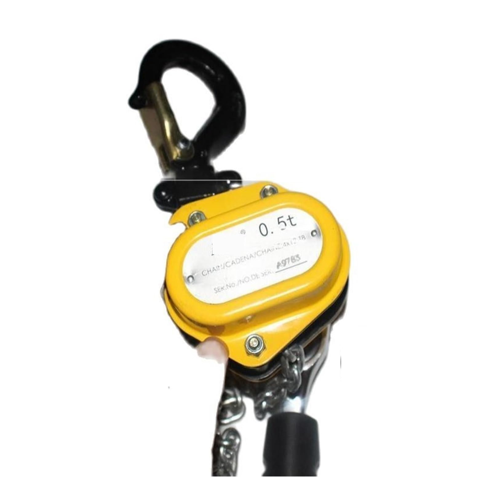 Handseilwinde, 0,25/0,5 Tonnen 1,5/3 Meter Mini-Handkettenzug, Hakenmontage-Kapazitätslift Tragbarer manueller Hebelblock-Hebevorgang Handgekurbelter Kürbis(0.25T 3m)