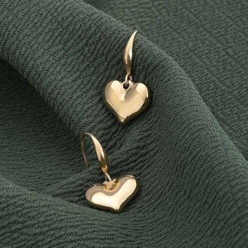 Image of PALMONAS Dangling Heart Earrings For Women - Gift for Girls & Women | Waterproof & Anti-Tarnish Earrings