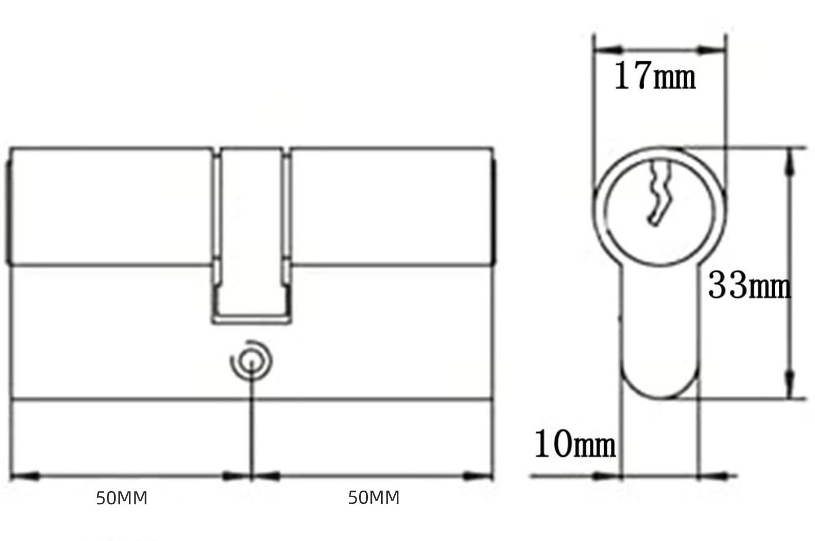 Brass 50/50 Euro Cylinder Lock (100mm), Euro Door Barrel Lock with 8 Keys, Anti-Bump, Anti-Drill and Anti-Pick Door Lock with Key - Image 2