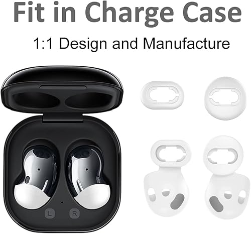 Miniatura 4 de 8 pares puntas de oreja para Galaxy Buds Live, antideslizantes, antideslizantes, de silicona, a prueba de fugas, accesorios compatibles con Samsung