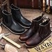 SL-Saint Men's Handmade Classic Chelsea Boots Genuine Cowhide Slip On Fashion Casual (DarkBrown Leather, Adult, Men, 12, Numeric, US Footwear Size System, Medium)
