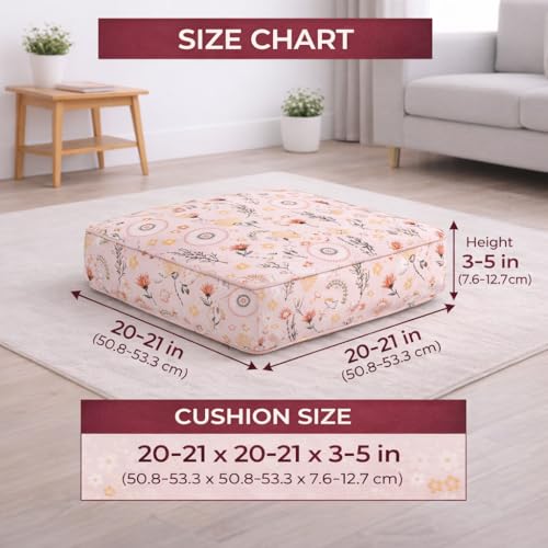 Image of STITCHNEST 'Contour Fit Series' Stretchable Printed Wooden Sofa Cover (Pack of 6) - Elastic Wooden Chair Cover | Wooden Sofa Seat Cover | Size - 20-21 x 20-21 x 3-5 in
