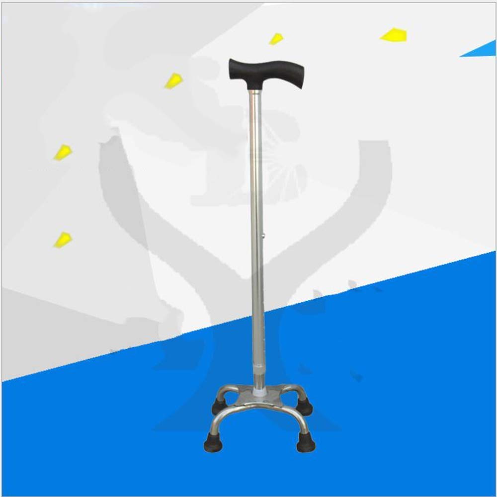 Bastón para Caminar Ligero Nuevo bastón de Cuatro Patas de Acero Inoxidable, bastón Antideslizante Ajustable para Exteriores, Adecuado para Ancianos y Enfermos o Post-REH Beautiful Scenery