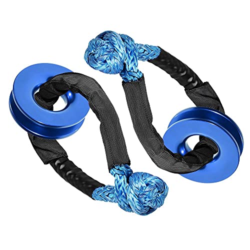 Astra Depot Blue Kit 2X Recovery Snatch Ring + 2X UHMWPE 1/2