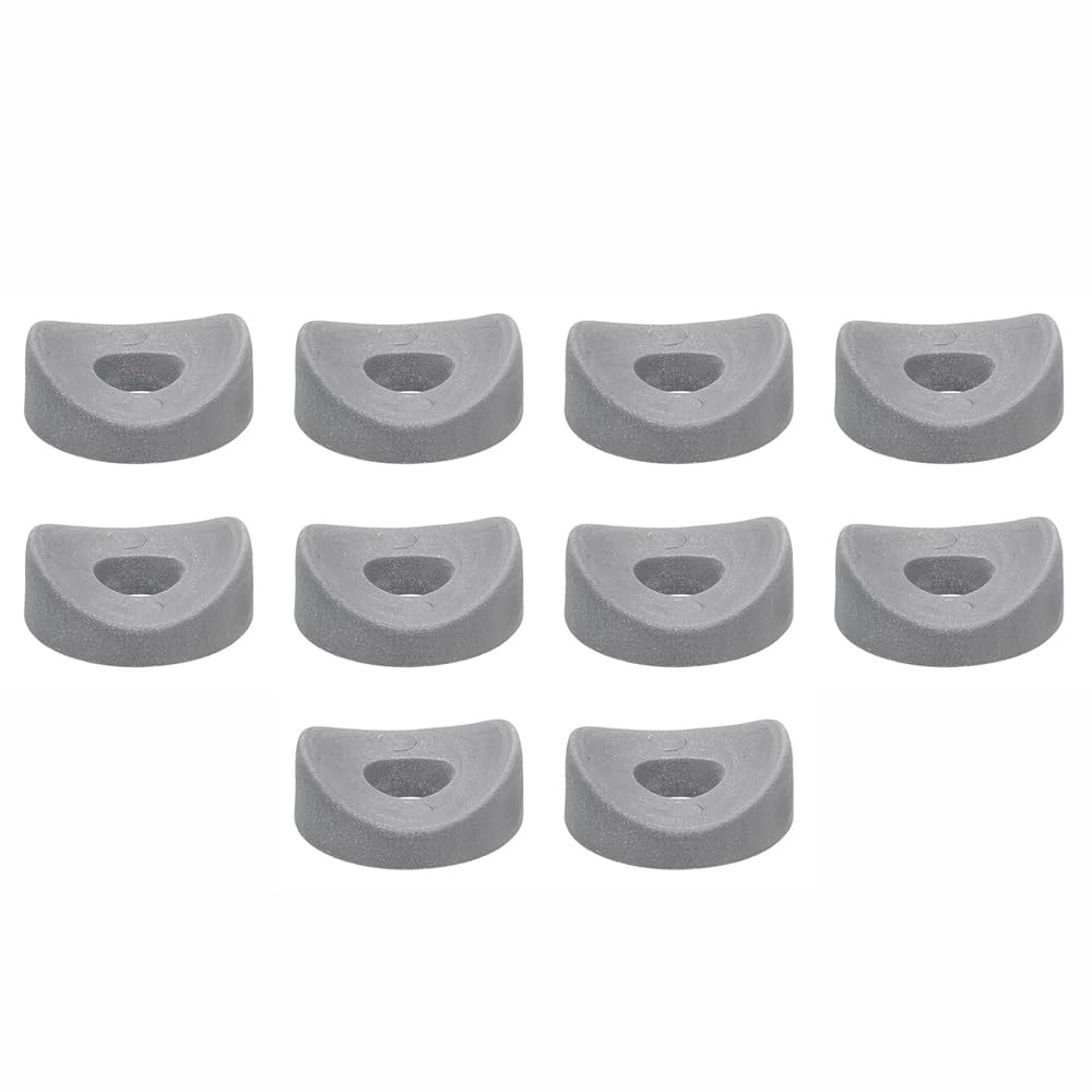 TOP-MAX 10-Pack Grey PE Round Concave Washers, 6x16x3mm Spacer Bushings Hardware Machine Fastener for Round Pipe & Tube Fixing