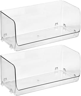 Stackable Makeup Storage Rack with Handles, 2pcs | PET Material, Tabletop Organization, Simple Decorative Style, Wear and Break Resistance, Young People