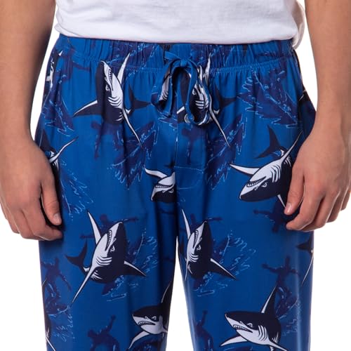 PJammy Shark Attack Ocean Mens Sleep Pajama Pants Sleepwear Lounge Bottoms3