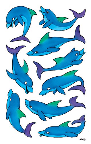 AVERY Zweckform 53444 Stickers pour enfants (dauphins, papier avec des paillettes) 2 noeuds, 18 stickers