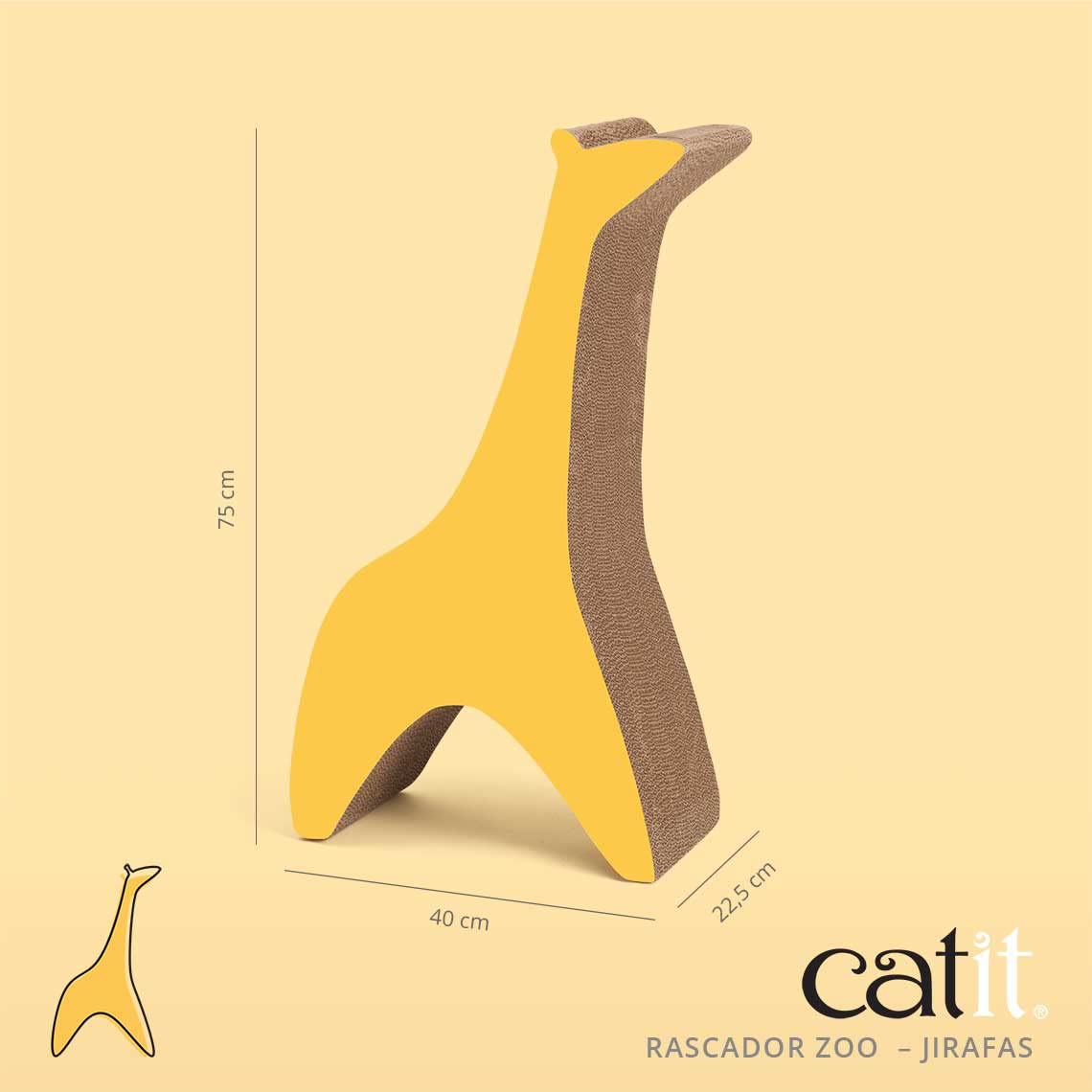 Catit Rascador Zoo - Jirafa XL, Amarillo