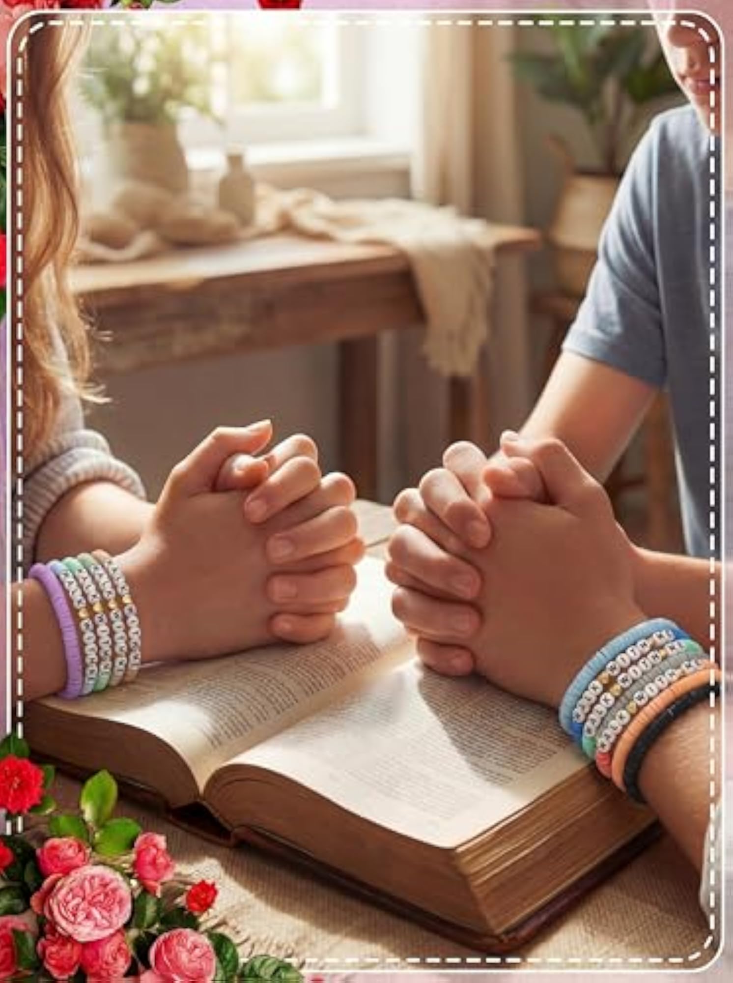 30 Pcs LDS Easter Gifts Clay Beaded Bracelets, Youth Theme