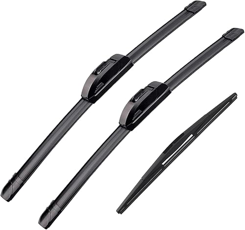 HRSNO Limpiaparabrisas de 24 + 20 pulgadas con limpiaparabrisas trasero de 12 pulgadas, repuesto automotriz para BMW X5 2014-2018, fácil de instalar