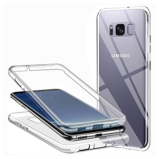 Cover compatibile con Samsung Galaxy S8, 360 Gradi Trasparente Ultra Sottile in Silicone TPU Anteriore e PC Indietro Custodia Cellulare Bumper Protezione Premium Resistente Case