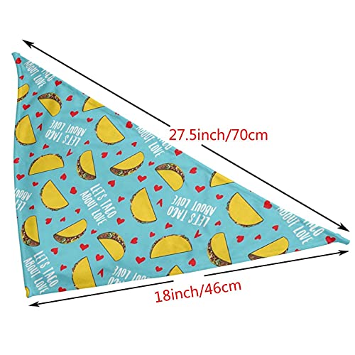 Taco (1) Dog Bandana,Dog Bandanas Triangle Bibs Scarf Accessories For Small Medium Large Dogs Cats Pets Animals #TOP2