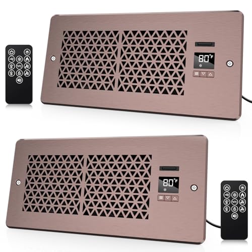 MATULSA Register Booster Fan Fits 4' x 10' Register Holes, Quiet 10-Speed Floor Vent Fan with...