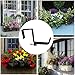 Arilaca 4 Pack Window Box Brackets for Railing Adjustable Planter Box Brackets Flower Box Brackets for Railings Deck Bird Feeder Hanger for Railing Heavy Duty Shelf Bracket for Windowsills, Fences