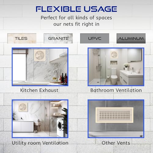 Image of Classic Mosquito Net for Windows |Pre-Stitched (Size: 50X60 cm /Color: Cream |Premium 120GSM Fiberglass Mesh with Self-Adhesive Hook Tape, Quick, Long-Lasting Window net for Home)
