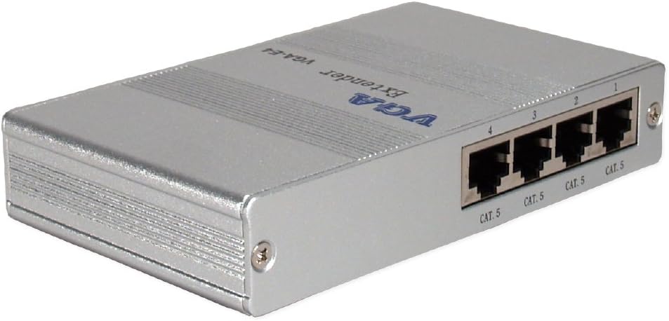 QVS 4 Port VGA/QXGA CAT5/RJ45 Extender System Transmitter Module with Local Port