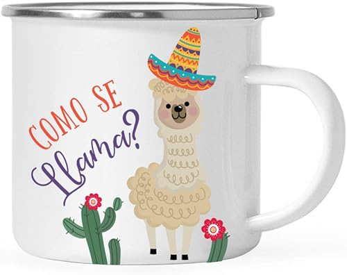 Andaz Press Taza de café de acero inoxidable con temática de alpaca de 11 onzas, regalo de broma, colorido gráfico de llama bohemio, 1 paquete, taza