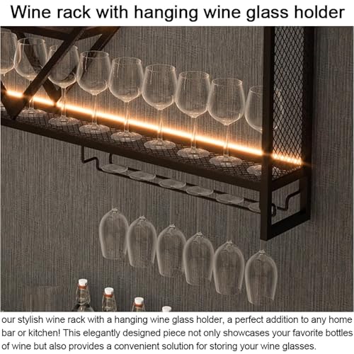 Casier à vin mural élégant pour aménager un coin bar moderne dans le salon
