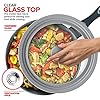 Modern Innovations Universal Lids (Set of 2) Fits 7 to 12-Inch Cookware, Silicone Replacement Pan Lid, Glass Top Covers for Skillets, Pots, Frying Pans, Cast Iron - Grey #3