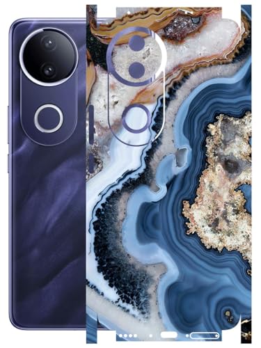 Image of AtOdds - Full Body Back Screen Guard Protector Film - Lamination Wrap Skin Sticker Compatible with VIVO T4R (5G) | Scratchproof Matte Finish (Floor Marble)