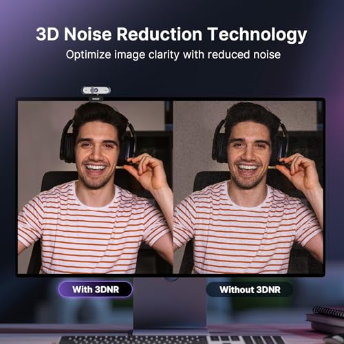 Image of NexiGo N660P Pro 4K Webcam with Distortion-Free Lens, 1080p 60 fps Autofocus USB Streaming Camera, 3DNR, Noise-Canceling Mics & Privacy Cover, Web Cam for Gaming /Live Streaming /PC /Mac /Switch 2, Black