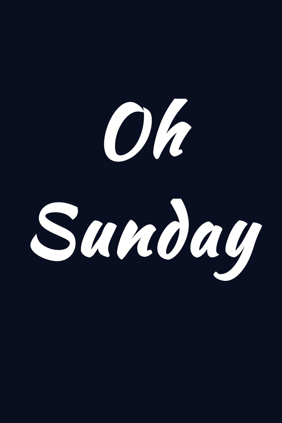Oh Sunday: Writing Journal Lined, Diary, Notebook for Men & Women