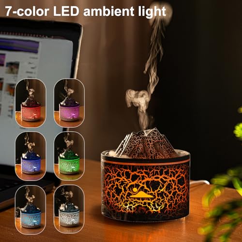 Difusor Volcano para aceites esenciales con humidificador y autoapagado miniatura 3