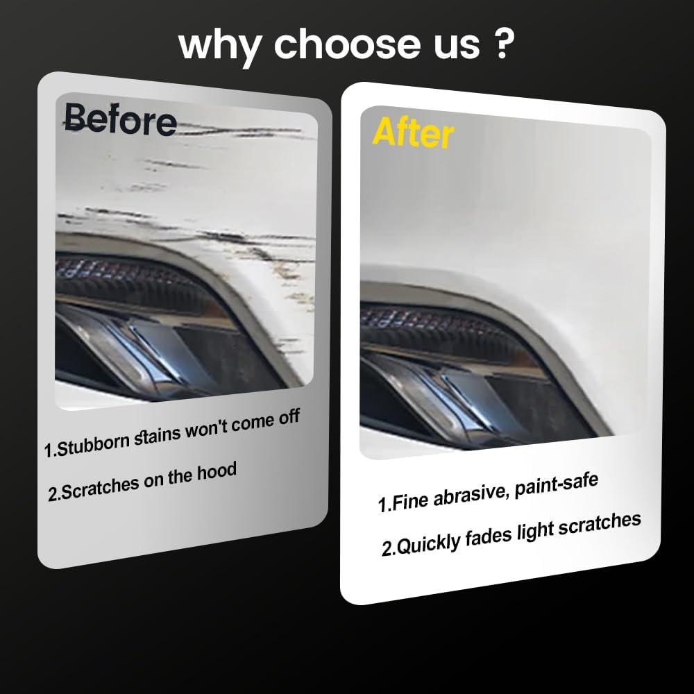 [2 Sets] Car Scratch Removal Wax, Remove Medium and Light Scratches, Upgrade Scratch Repair Polishing Wax, Professional Car Scratch Remover Paste with Towel & Sponge