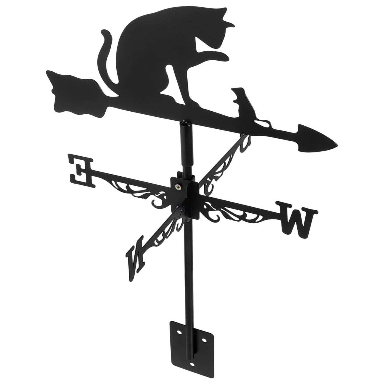 GANAZONO Girouette en Acier Inoxydable Jardin Girouette Chat Souris en Forme De Pieu Ornement Indicateur De Direction du Vent Outil pour Cour Patio Pelouse
