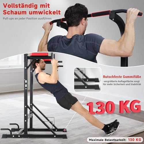 ISE Kraftturm Power Town Multifunktions Kraftstation Klimmzugstation Liegestützgriffe Dip-Station - 3