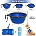 Bonna Retractable Dog Leash for Small - Medium Dogs, 16.5FT Tangle Free, Heavy Duty Walking Leash with Anti Slip Handle, Pause and Lock, Blue Nylon Tape