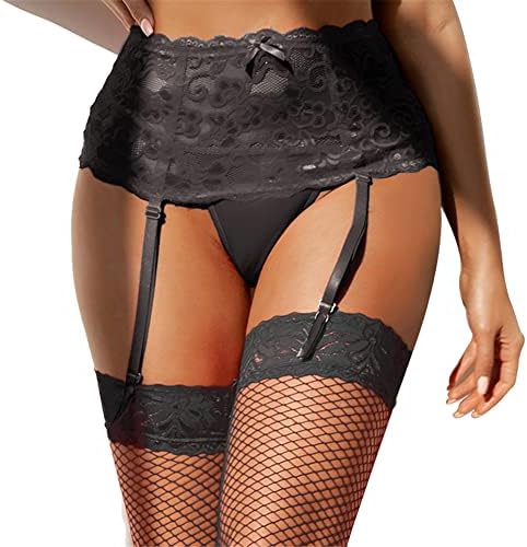 ohyeah Women High Waisted Garter Belt Plus Size Lace Garter Belt Set Suspender Belt for Stocking(No Stockings)