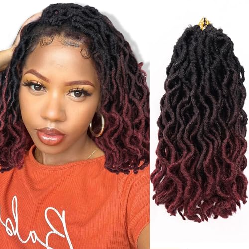 Faux Locs Crochet Hair 10 Inch 6 Packs 3 Tone...