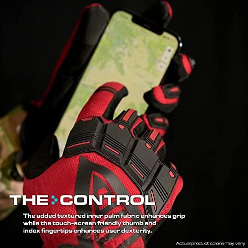 Glove Station - Impulse Guard Tactical Gloves for Men - Touch Screen Gloves Working Gloves Ideal for Sports & Outdoors, Motorcycle and Hunting - Red, Small - 4