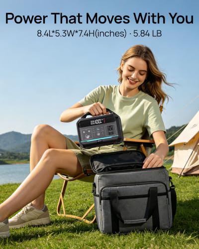 Image of DaranEner 300W Portable Power Station with 30W Solar Panel