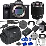Sony a7 III Mirrorless Digital Camera Bundle with 28-70mm Lens, GODOX Camera Flash, Gadget Bag,...