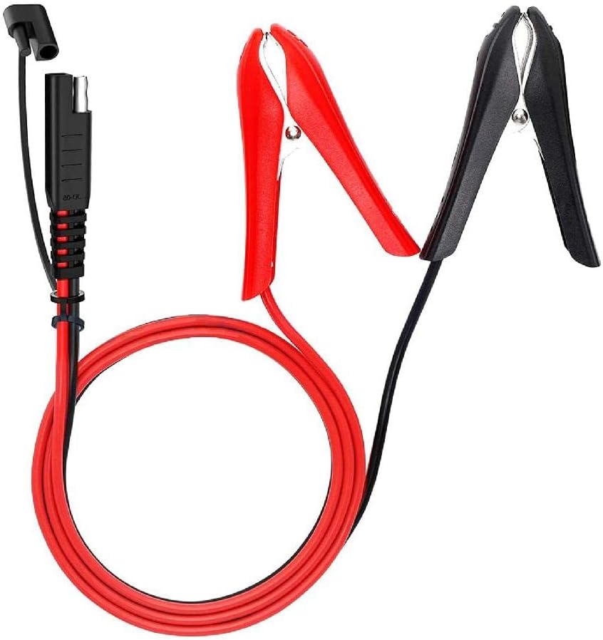 Battery Alligator Clip to Sae Connector Extension Cable 16AWG Sae 2 Pin Quick Release to