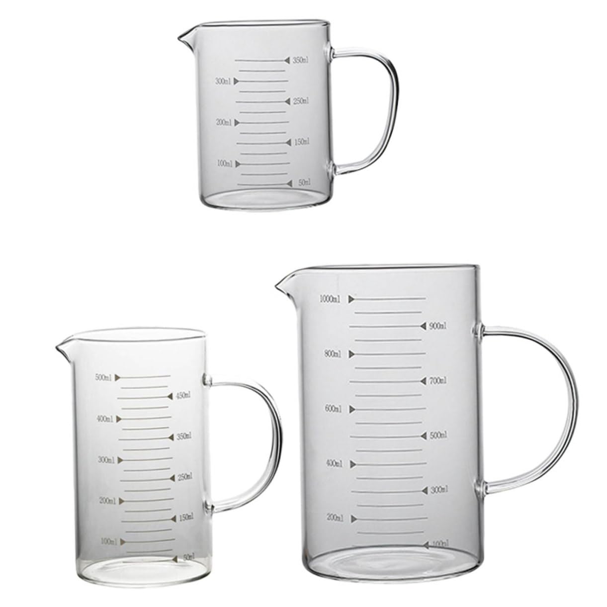 MAGICLULU Set Di 3 Misurini in Resistenti Alle Alte Temperature Con Scala Precisa Per