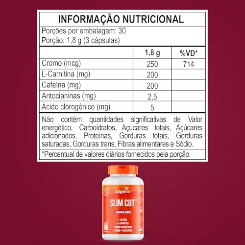 Laranja Moro (Morosil®), Cafeína, Café Verde, Cromo, Biogens, Kit 2x 30 Comprimidos