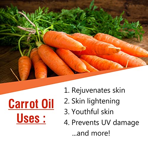 Image of B-URBAN Carrot (Daucus Carota) Oil,100% Pure & Natural Undiluted Carrier Oil Organic Standard For Skin & Haircare-30ML