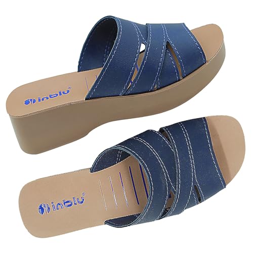 Image of inblu Stylish Fashion Slipper for Women | Comfortable | Lightweight | Anti Skid | Casual Office Footwear (MR02 NT)